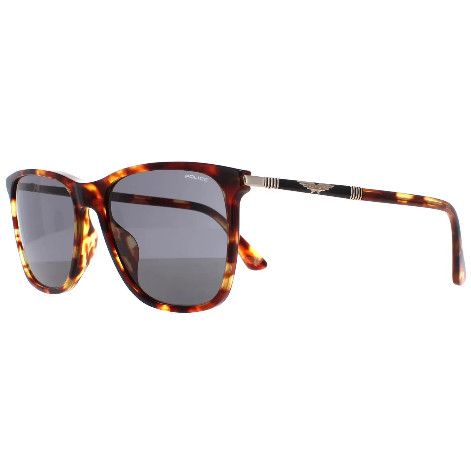 Police Rectangle|Police^Sunglasses SPLD45 Origins 46 08XW Medium Shiny Havana Grey Gree