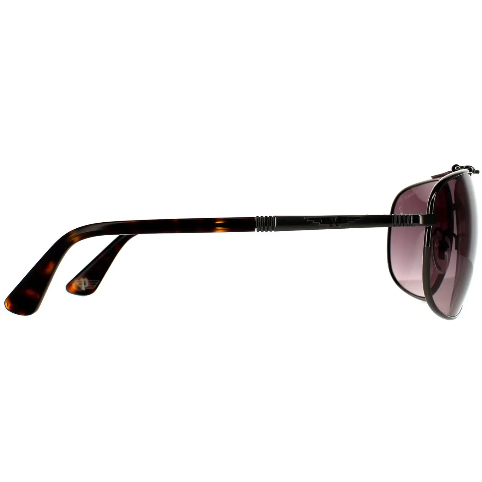 Police Rectangle|Police^Sunglasses SPLD44 Origins 45 0584 Shiny Gunmetal Grey Smoke Gre