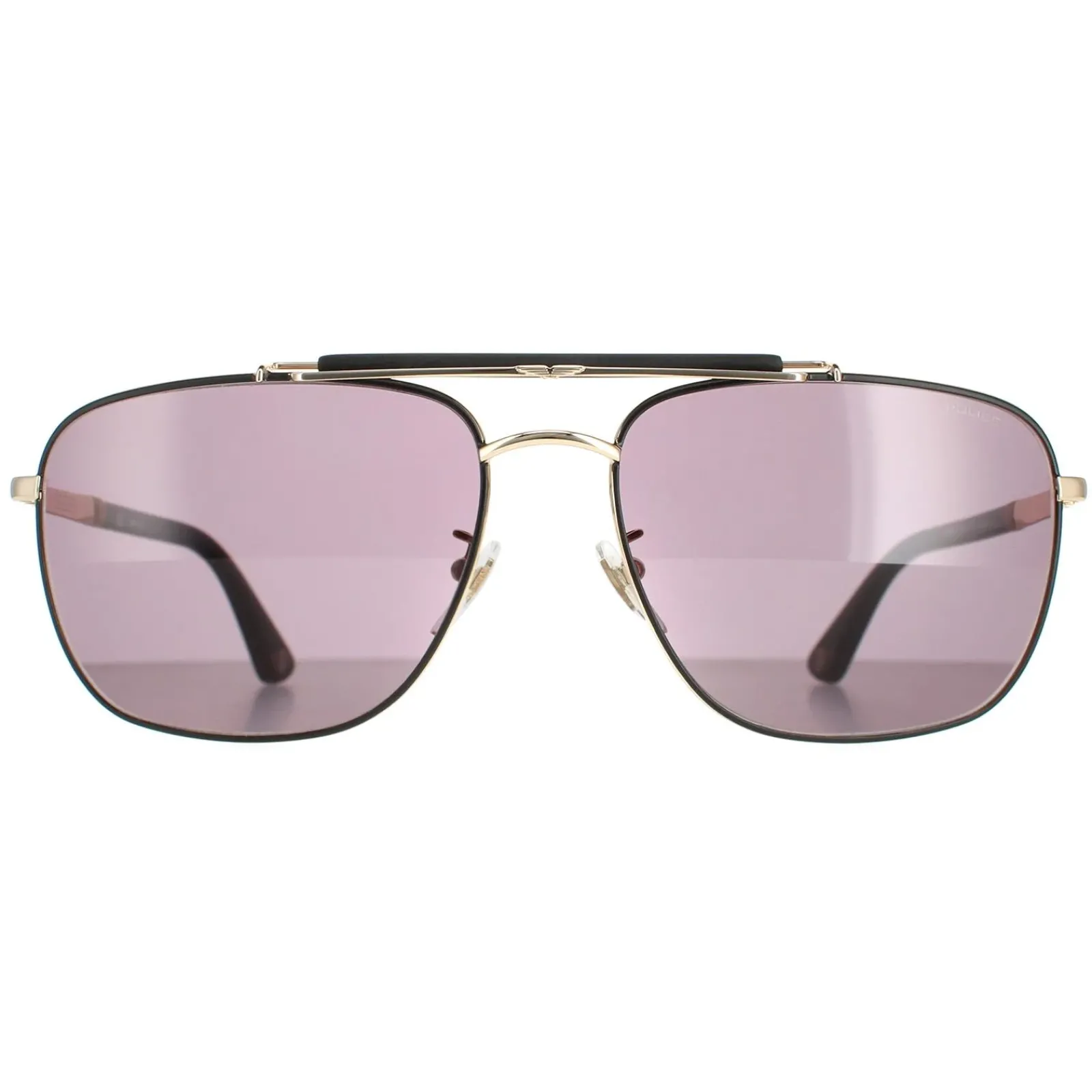 Police Aviator|Police^Sunglasses SPLD43 Origins 44 0302 Rose Gold Semi Matte Black Sm
