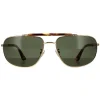 Police Rectangle|Police^Sunglasses SPLD44 Origins 45 0349 Shiny Gold Green