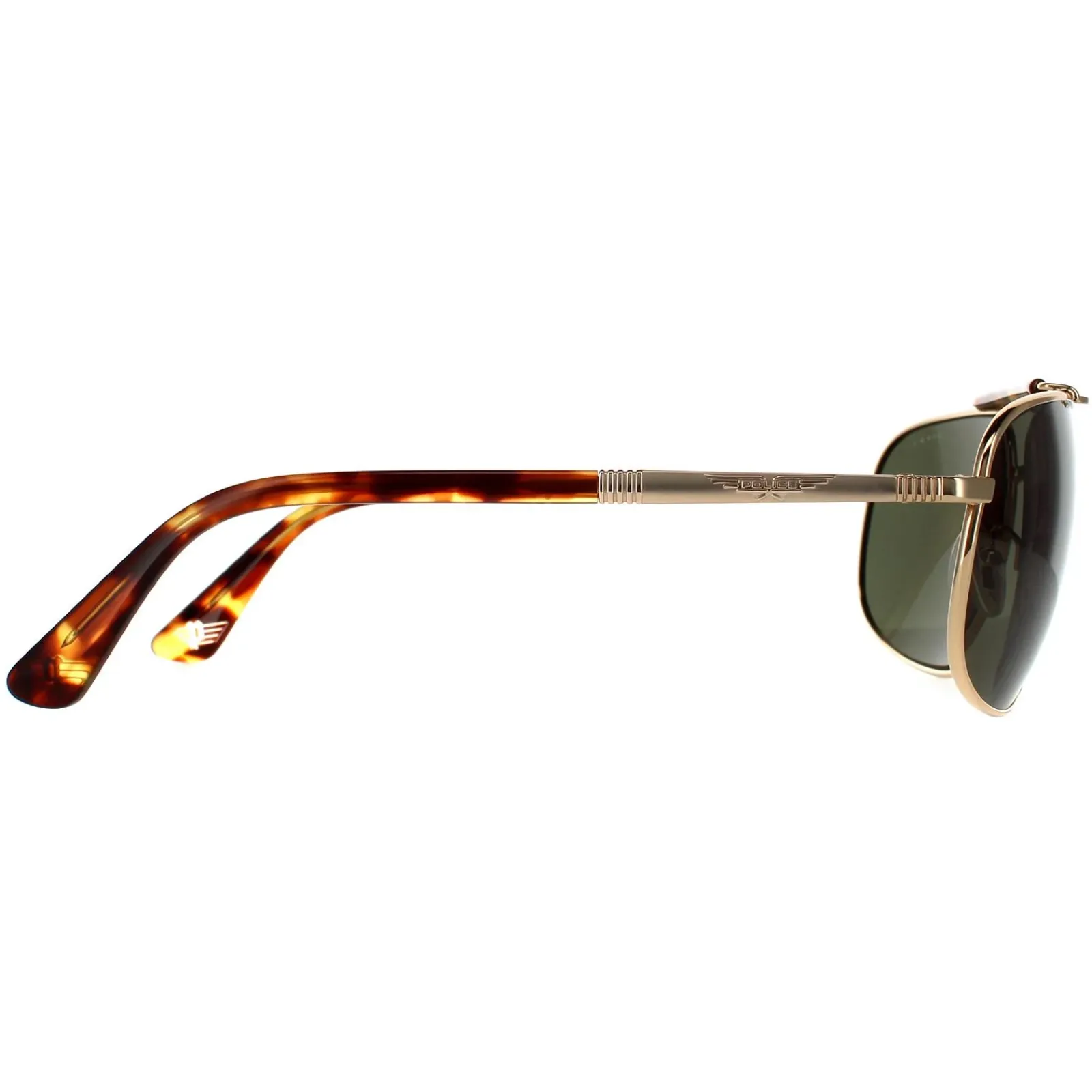Police Rectangle|Police^Sunglasses SPLD44 Origins 45 0349 Shiny Gold Green