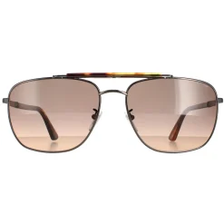 Police Aviator|Police^Sunglasses SPLD43 Origins 44 584K Shiny Gunmetal Matte Smoke Gr