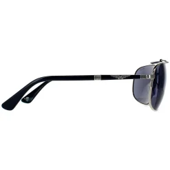 Police Rectangle|Police^Sunglasses SPLD44 Origins 45 E70B Shiny Palladium Blue Blue Mir