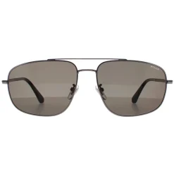 Police Aviator|Police^Sunglasses SPLE04 Roadie 2 0509 Shiny Ruthenium Grey Green