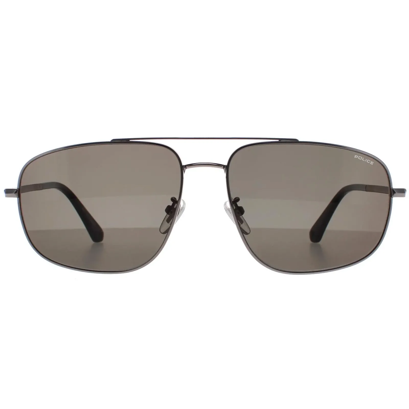 Police Aviator|Police^Sunglasses SPLE04 Roadie 2 0509 Shiny Ruthenium Grey Green