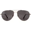 Police Aviator|Police^Sunglasses SPLE25 Roadie 3 300 Shiny Total Rose Gold Grey Green
