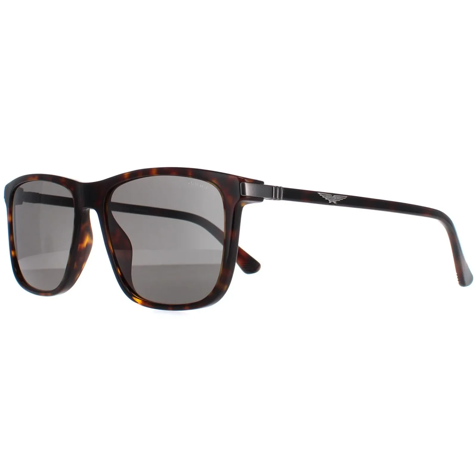 Police Rectangle|Police^Sunglasses SPLE05M 0722 Dark Havana Grey Green
