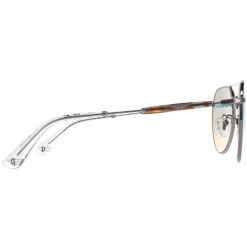Police Aviator|Aviator^Sunglasses SPLF14 Urban 7 509B Shiny Ruthenium Smoke Mirror Sil