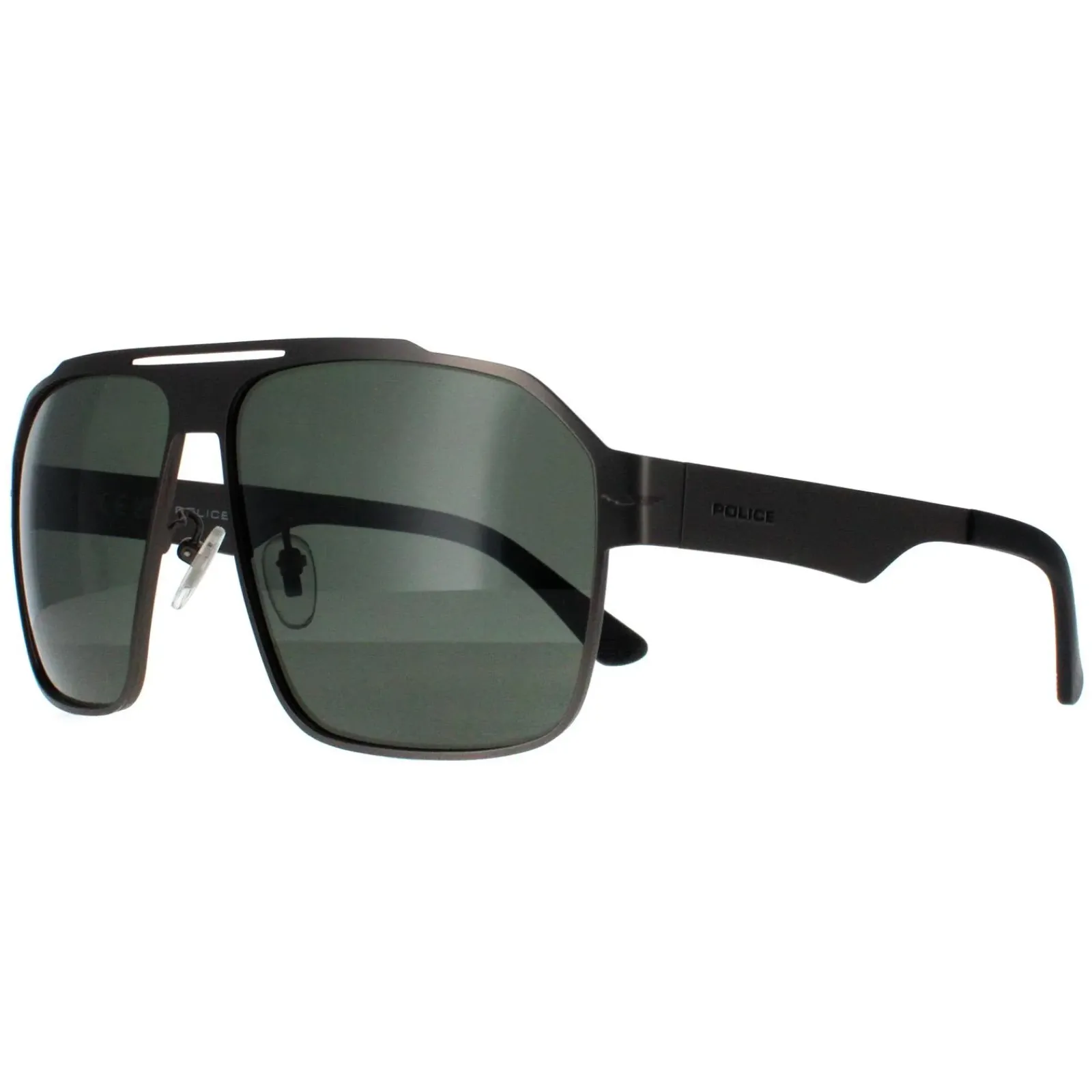 Police Polarised|Aviator^Sunglasses SPLL08 Summit 1 I47P Matte Satinised Bakelite Grey G