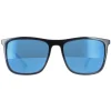 Police Square|Police^Sunglasses SPL770M Vibe 1 Z42B Shiny Black Smoke Mirror Blue