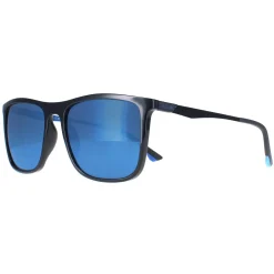 Police Square|Police^Sunglasses SPL770M Vibe 1 Z42B Shiny Black Smoke Mirror Blue
