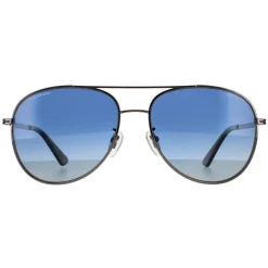 Police Polarised^Sunglasses SPL777N K53P Shiny Gunmetal Blue Gradient Polarized