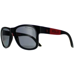 Polo Ralph Lauren Polarised^Sunglasses PH4162 500181 Shiny Black Grey Polarised