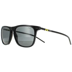 Polo Ralph Lauren Rectangle^Sunglasses PH4168 500187 Shiny Black Grey