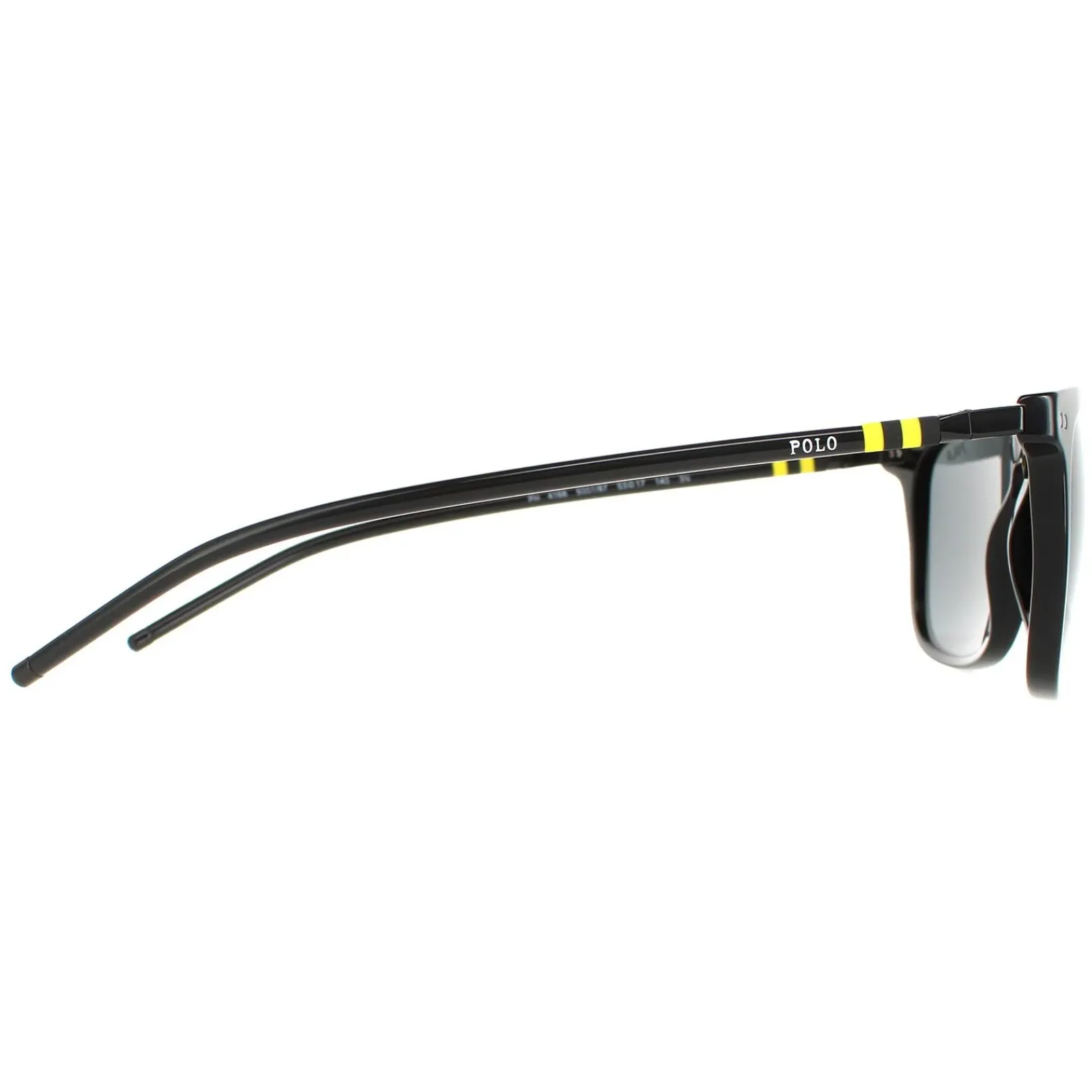 Polo Ralph Lauren Rectangle^Sunglasses PH4168 500187 Shiny Black Grey