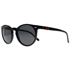 Polo Ralph Lauren Round^Sunglasses PH4151 500187 Shiny Black Dark Grey