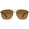 Polo Ralph Lauren Rectangle^Sunglasses PH3137 932473 Semi-Shiny Brass Olive Gree