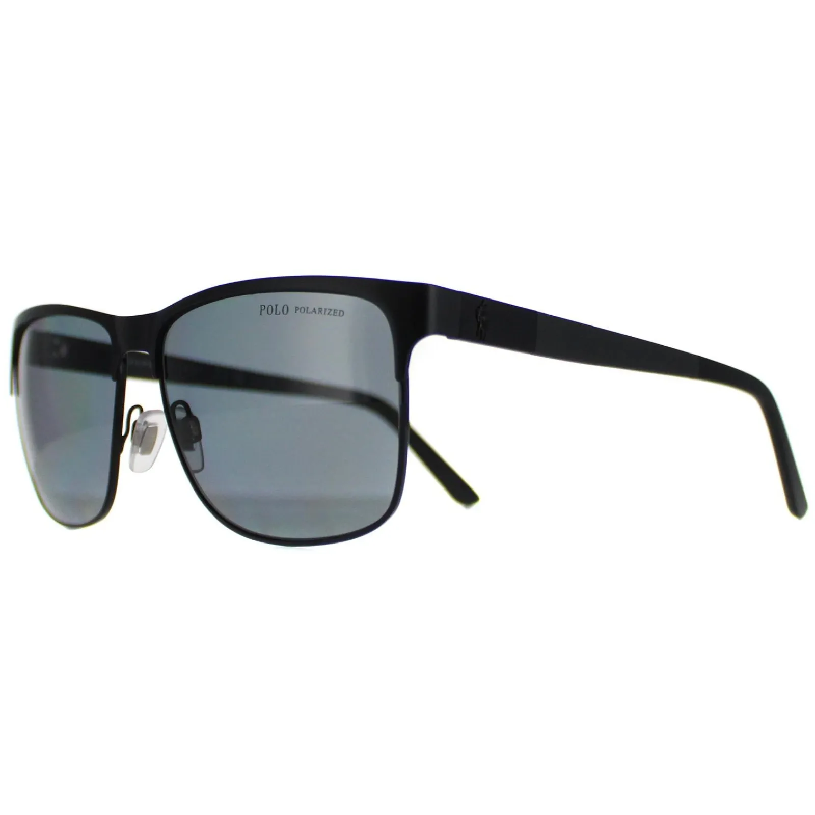 Polo Ralph Lauren Polarised|Square^Sunglasses PH3128 939781 Matte Black On Shiny Black