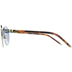 Polo Ralph Lauren Round^Sunglasses PH3133 900180 Shiny Silver Dark Blue