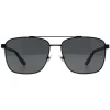 Polo Ralph Lauren Rectangle^Sunglasses PH3137 926787 Semi-Shiny Black Grey