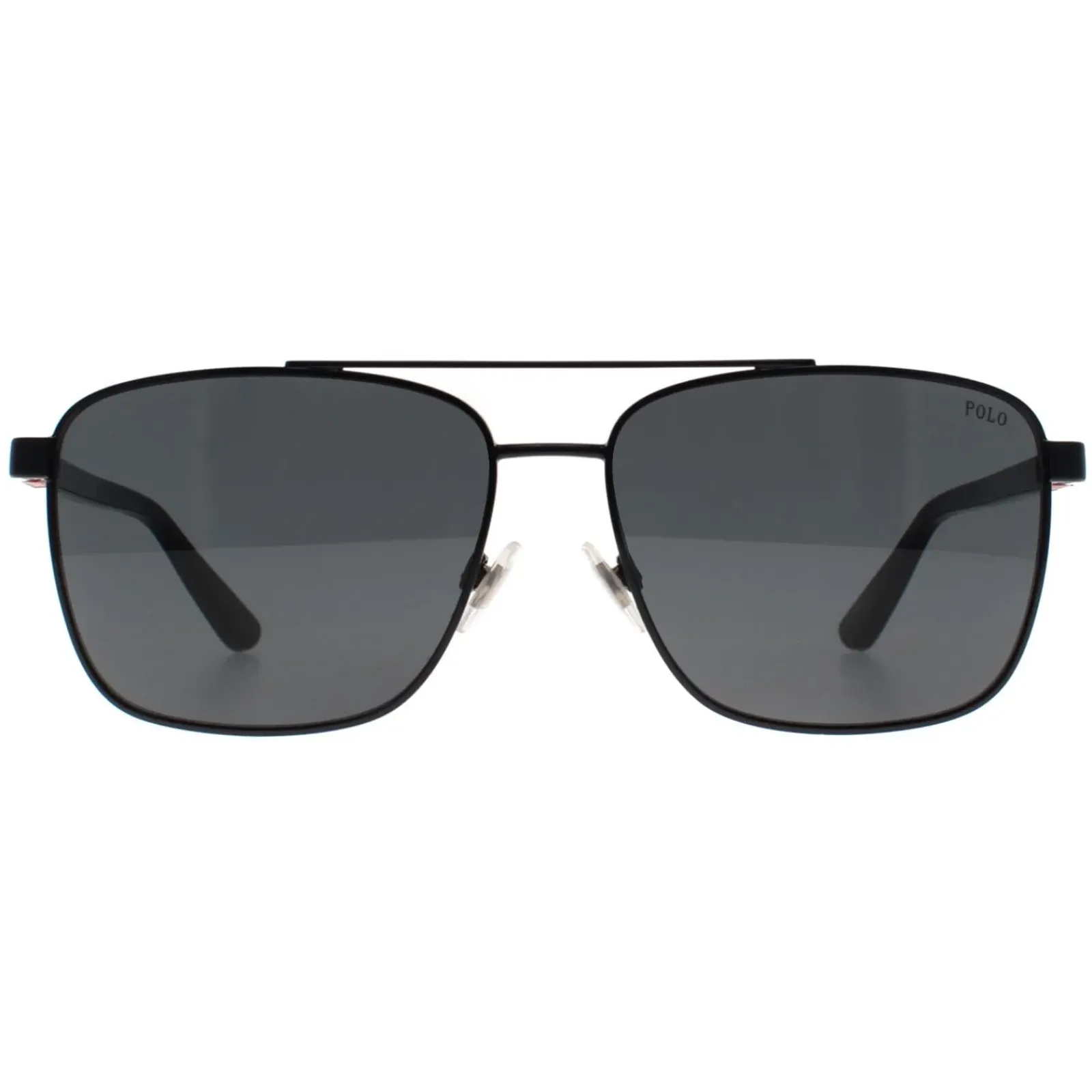 Polo Ralph Lauren Rectangle^Sunglasses PH3137 926787 Semi-Shiny Black Grey