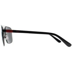 Polo Ralph Lauren Rectangle^Sunglasses PH3137 926787 Semi-Shiny Black Grey
