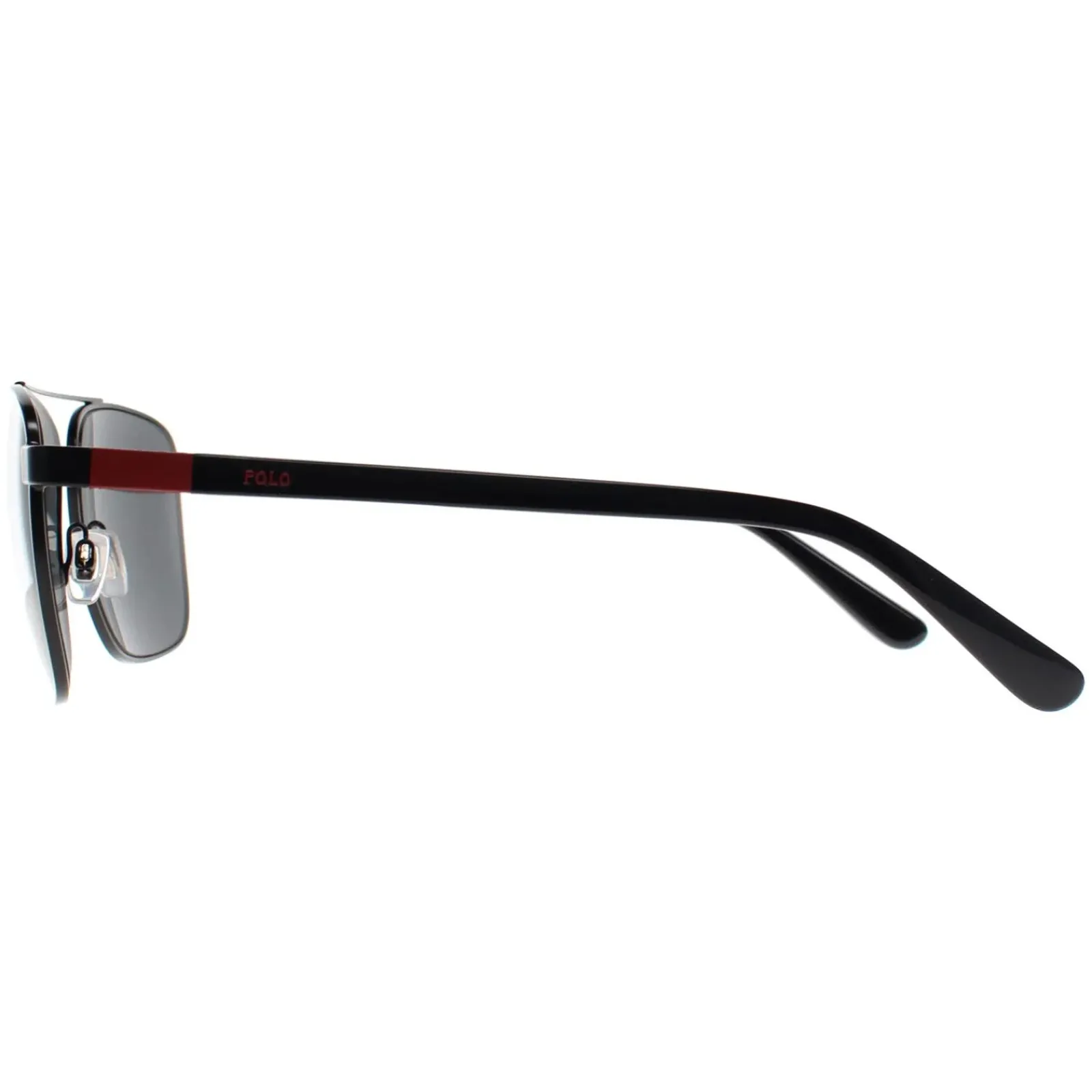 Polo Ralph Lauren Rectangle^Sunglasses PH3137 926787 Semi-Shiny Black Grey