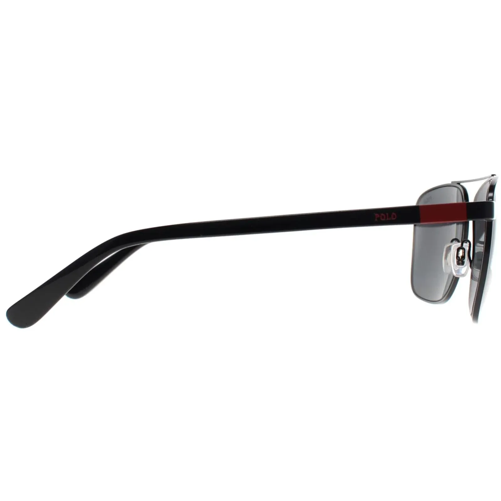 Polo Ralph Lauren Rectangle^Sunglasses PH3137 926787 Semi-Shiny Black Grey