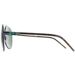 Polo Ralph Lauren Aviator^Sunglasses PH3131 930371 Matte Navy Blue Green