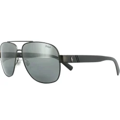 Polo Ralph Lauren Aviator^Sunglasses PH3110 91576G Semi Shiny Dark Gunmetal Si
