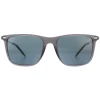 Polo Ralph Lauren Rectangle^Sunglasses PH4163 532087 Transparent Shiny Grey Grey