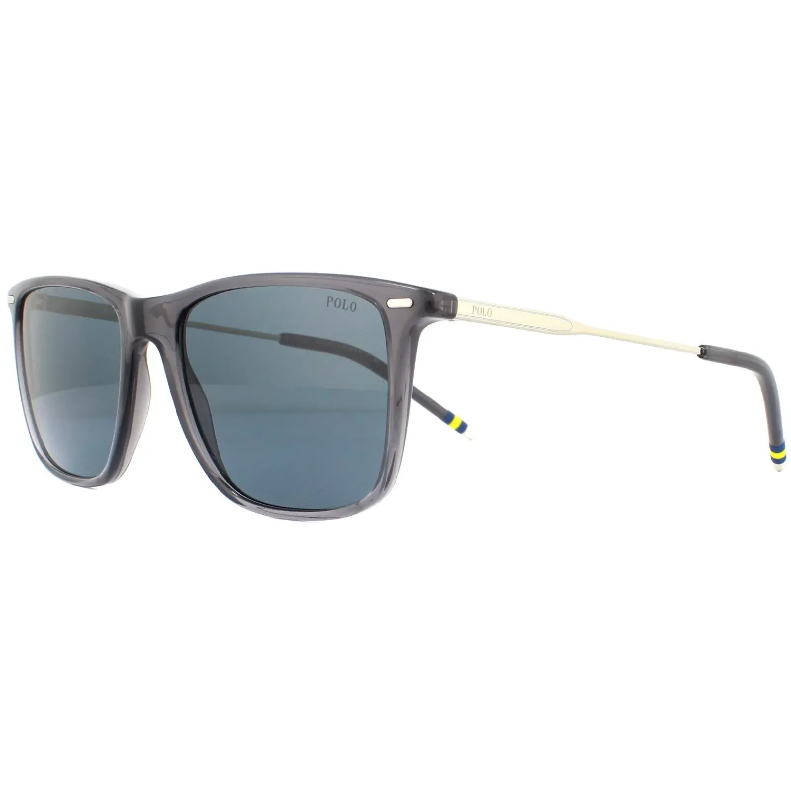 Polo Ralph Lauren Rectangle^Sunglasses PH4163 532087 Transparent Shiny Grey Grey