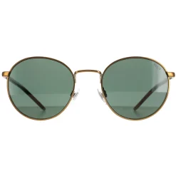 Polo Ralph Lauren Round^Sunglasses PH3133 932471 Semi Shiny Brass Green