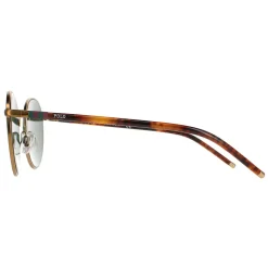 Polo Ralph Lauren Round^Sunglasses PH3133 932471 Semi Shiny Brass Green