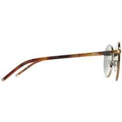 Polo Ralph Lauren Round^Sunglasses PH3133 932471 Semi Shiny Brass Green