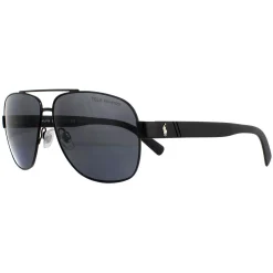 Polo Ralph Lauren Polarised|Aviator^Sunglasses PH3110 926781 Semi Shiny Black Grey Polar