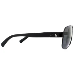 Polo Ralph Lauren Polarised|Aviator^Sunglasses PH3110 926781 Semi Shiny Black Grey Polar