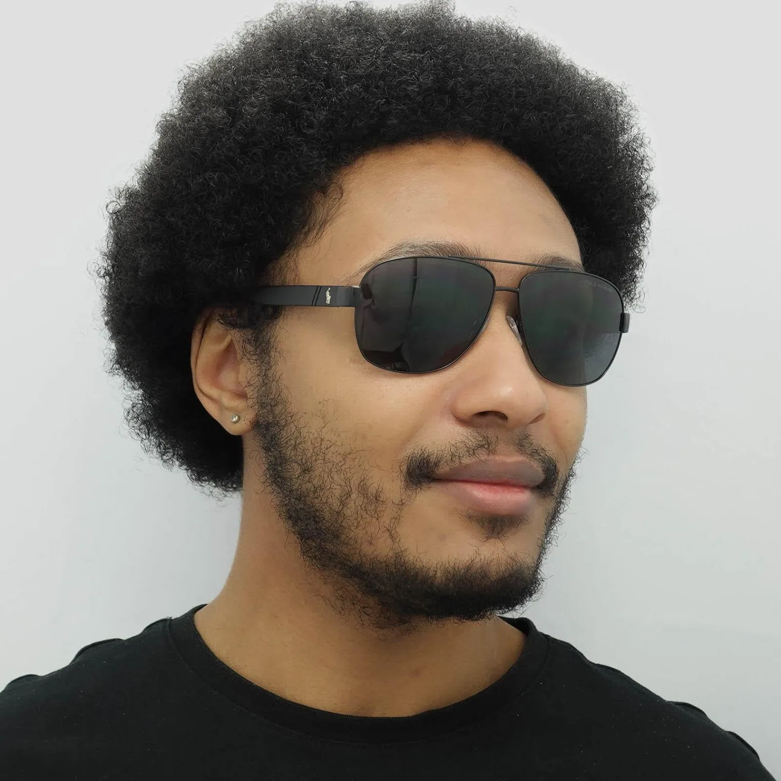 Polo Ralph Lauren Polarised|Aviator^Sunglasses PH3110 926781 Semi Shiny Black Grey Polar