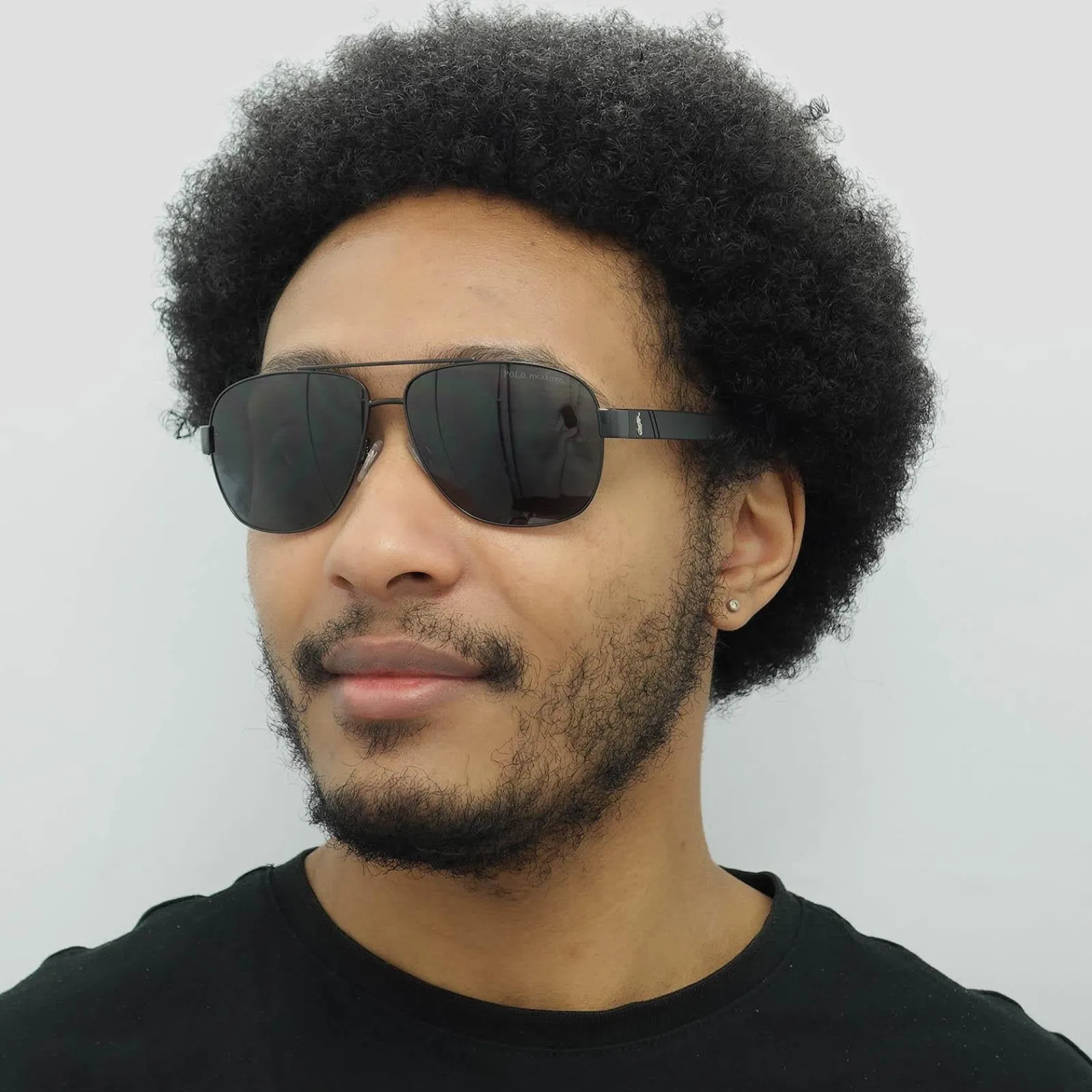 Polo Ralph Lauren Polarised|Aviator^Sunglasses PH3110 926781 Semi Shiny Black Grey Polar