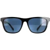 Polo Ralph Lauren Rectangle^Sunglasses PH4167 500180 Shiny Black Dark Blue