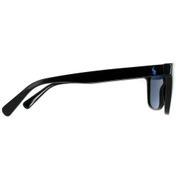 Polo Ralph Lauren Rectangle^Sunglasses PH4167 500180 Shiny Black Dark Blue