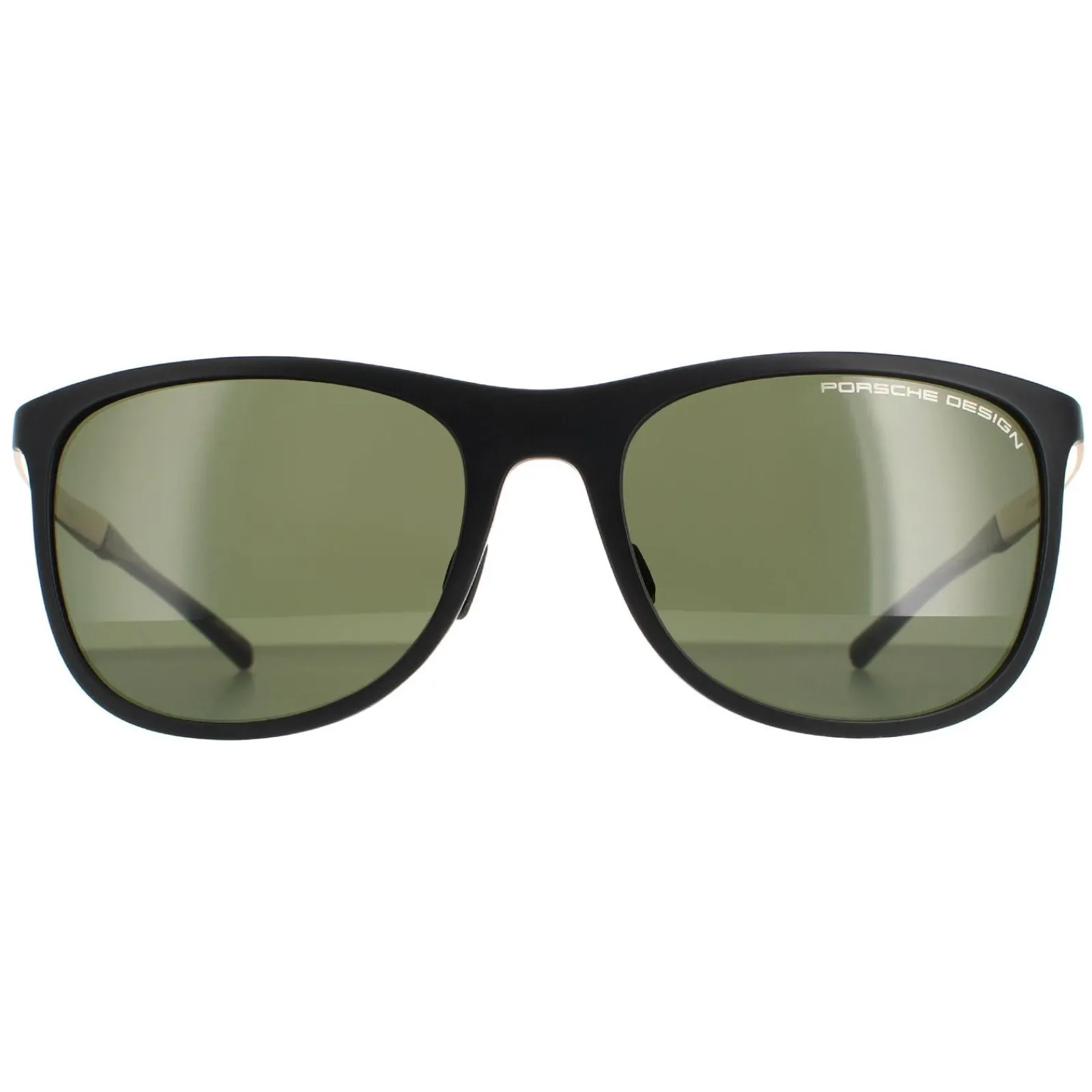 Porsche Design Polarised|Rectangle^Sunglasses P8672 C Black Gold Green Grey Polarized