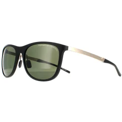 Porsche Design Polarised|Rectangle^Sunglasses P8672 C Black Gold Green Grey Polarized
