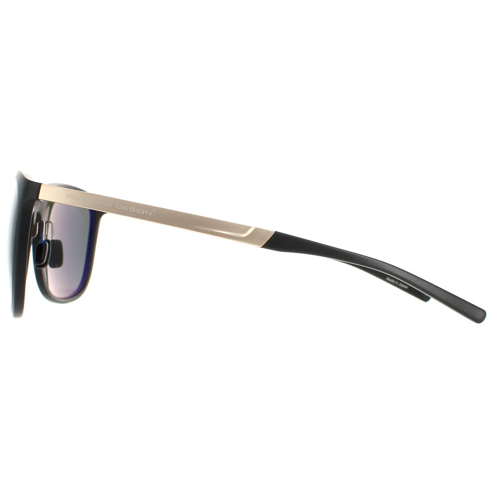 Porsche Design Polarised|Rectangle^Sunglasses P8672 C Black Gold Green Grey Polarized