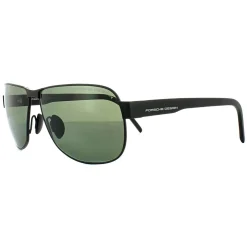 Porsche Design Polarised^Sunglasses P8633 A V401 Black Grey Green Polarized