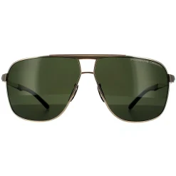 Porsche Design Polarised^Sunglasses P8665 B Gold Green Grey Polarized
