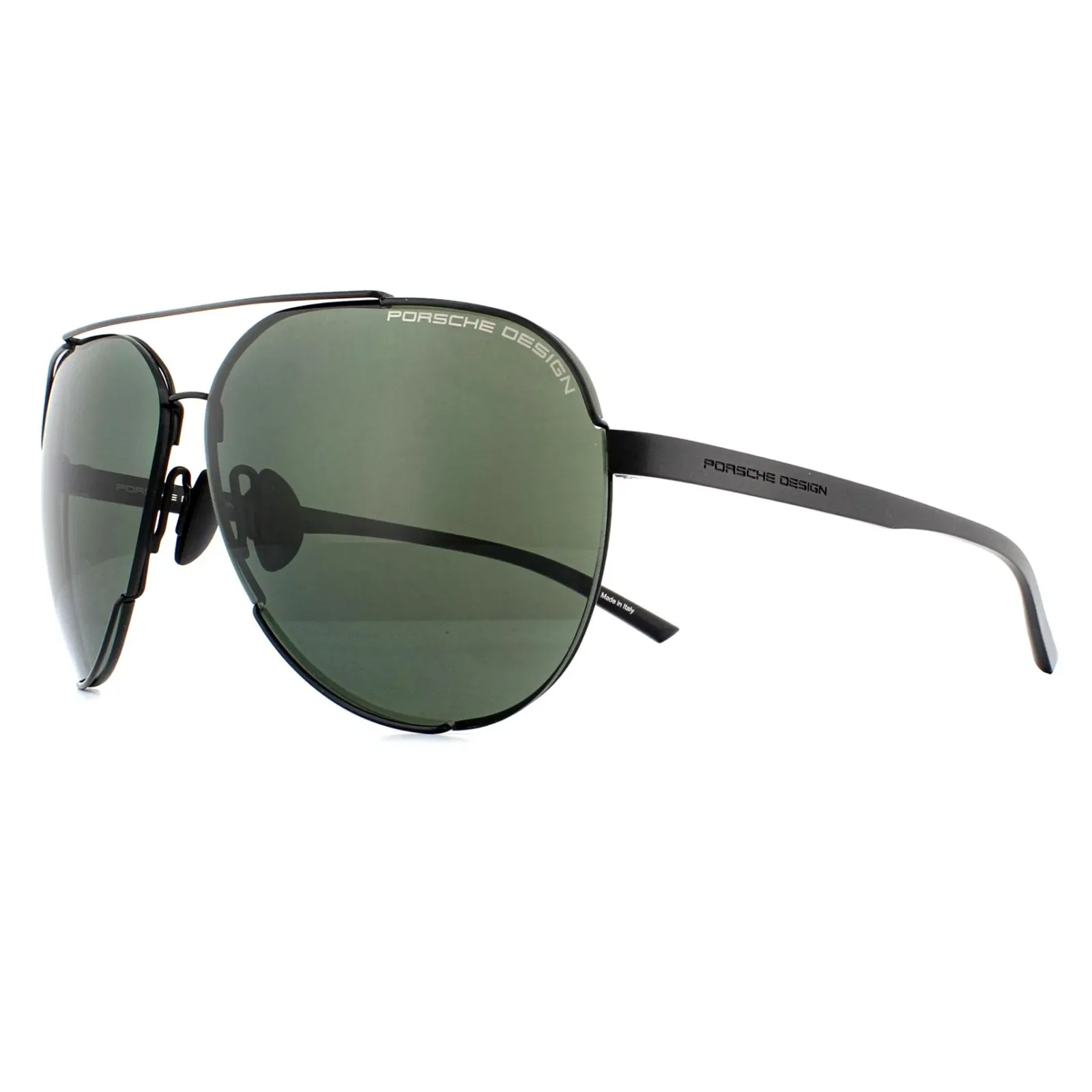 Porsche Design Aviator^Sunglasses P8682 A Matte Black Green