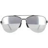Porsche Design Aviator^Sunglasses P8676 A Black Mercury Silver Mirror