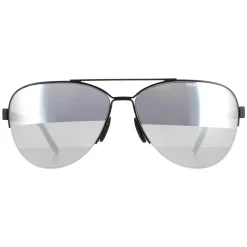 Porsche Design Aviator^Sunglasses P8676 A Black Mercury Silver Mirror