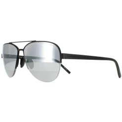 Porsche Design Aviator^Sunglasses P8676 A Black Mercury Silver Mirror
